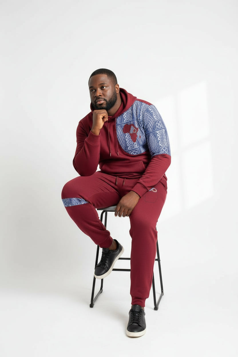 Fashion Hoodies set Ndop African Design Unisex Tracksuit.