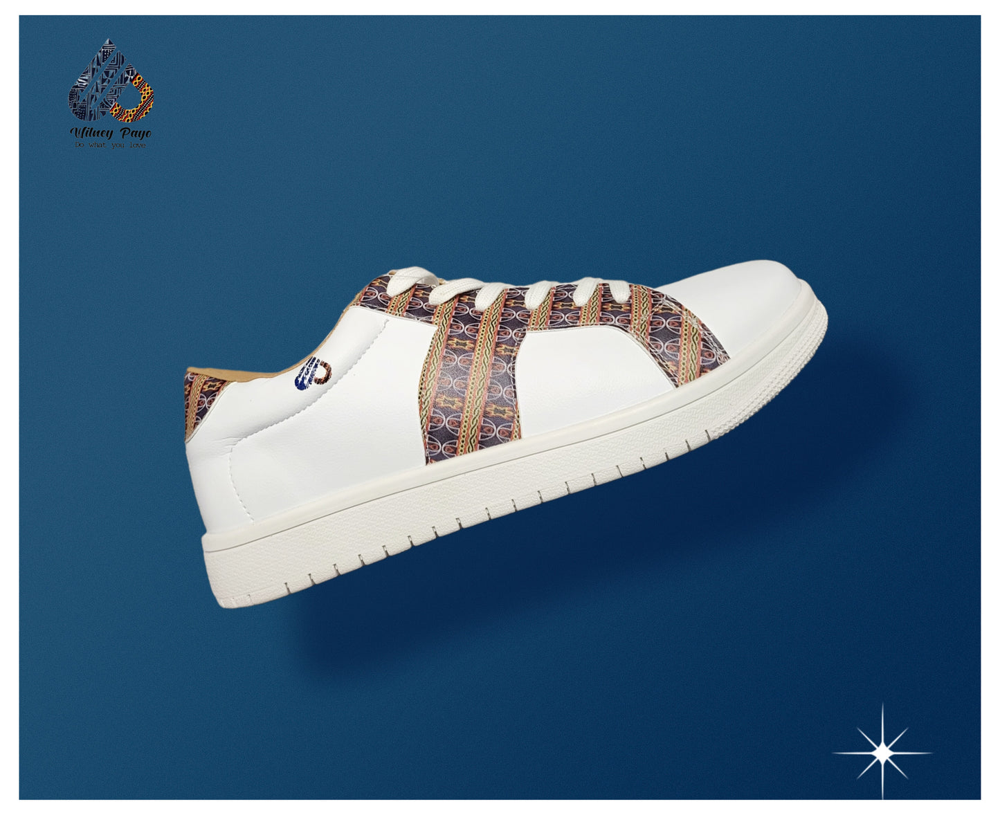 Sneaker unisexe bas à imprimé Mboa Toghu