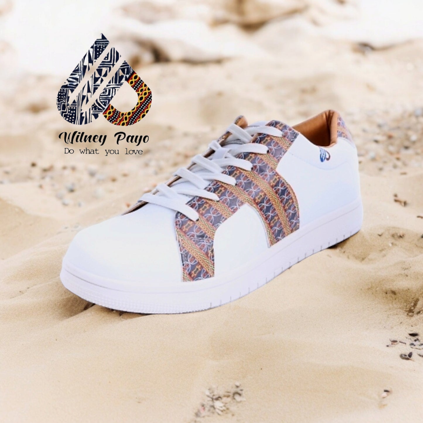 Mboa  Toghu Print low top Unisex Sneakers