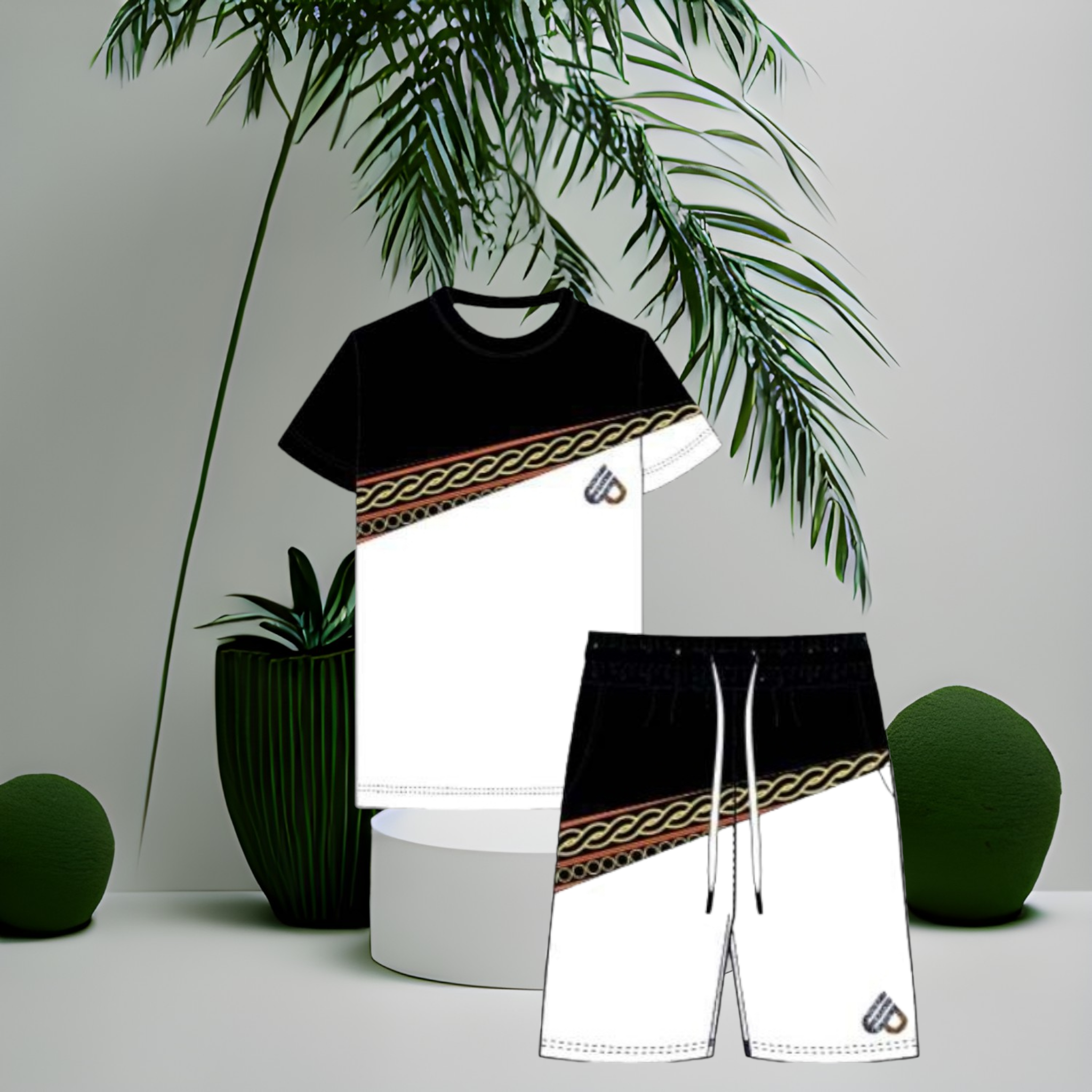 Kid's Toghu African Pattern Print Short Sleeve Shirt and Shorts Set 2 –  Wilney Payo
