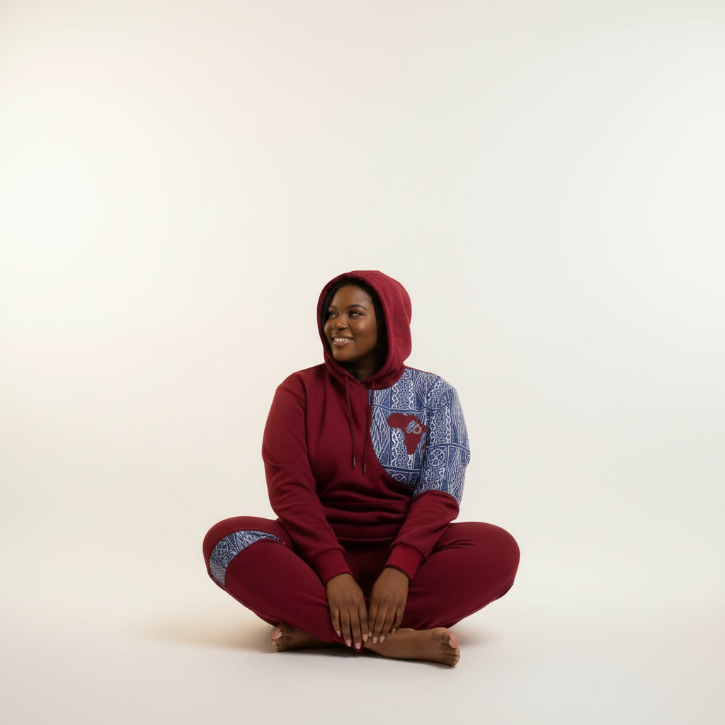 Fashion Hoodies set Ndop African Design Unisex Tracksuit.