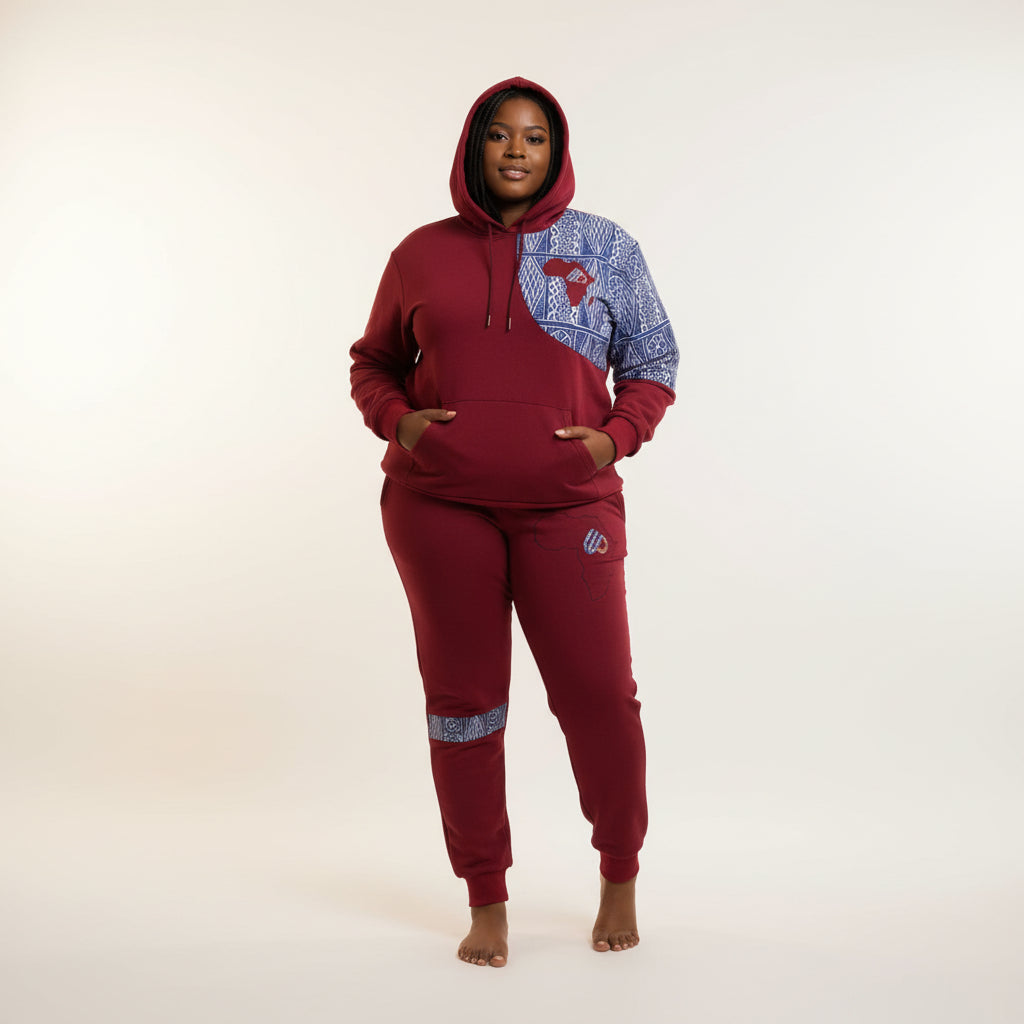 Fashion Hoodies set Ndop African Design Unisex Tracksuit.