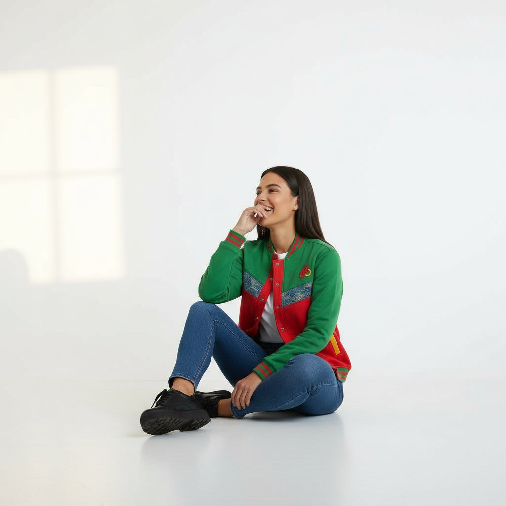 Fashion Bomber jacket Ndop African Print Men's Women's Baseball Jacket, Unisex