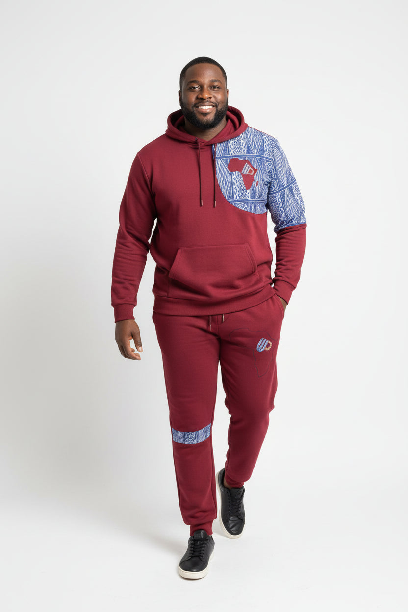 Fashion Hoodies set Ndop African Design Unisex Tracksuit.