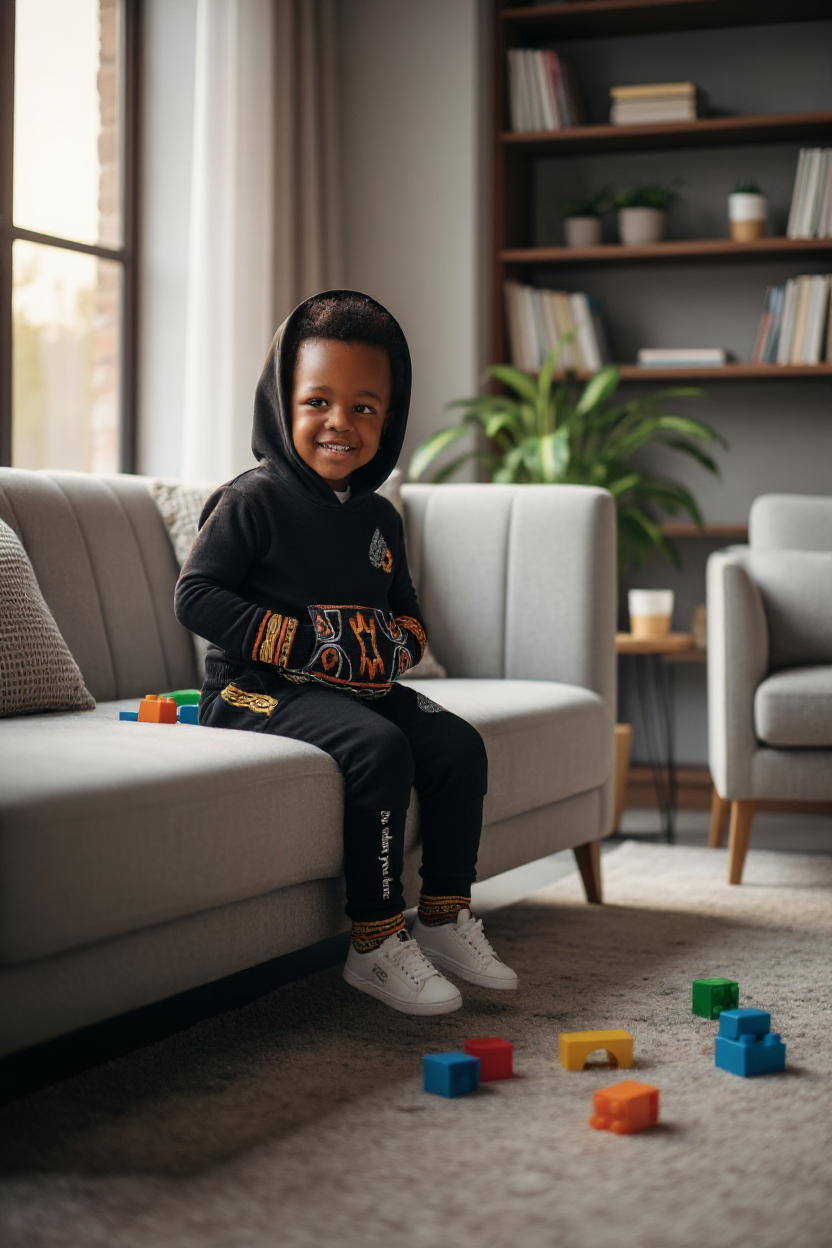 Fashion Tracksuit Toghu Kids African Design Unisex Jogger set.