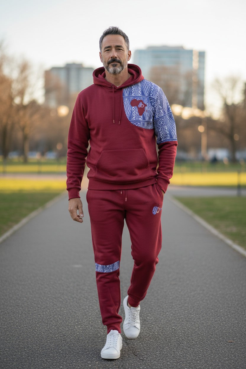 Fashion Hoodies set Ndop African Design Unisex Tracksuit.