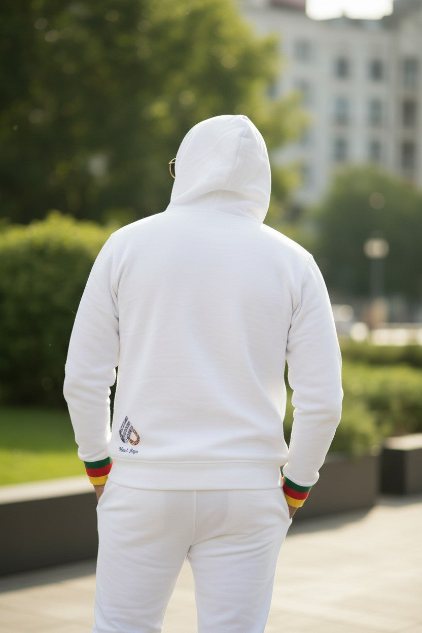 Fashion Hoodies set, Ndop Toghu African Design Unisex Tracksuit