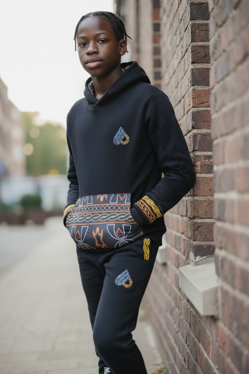 Fashion Tracksuit Toghu Kids African Design Unisex Jogger set.