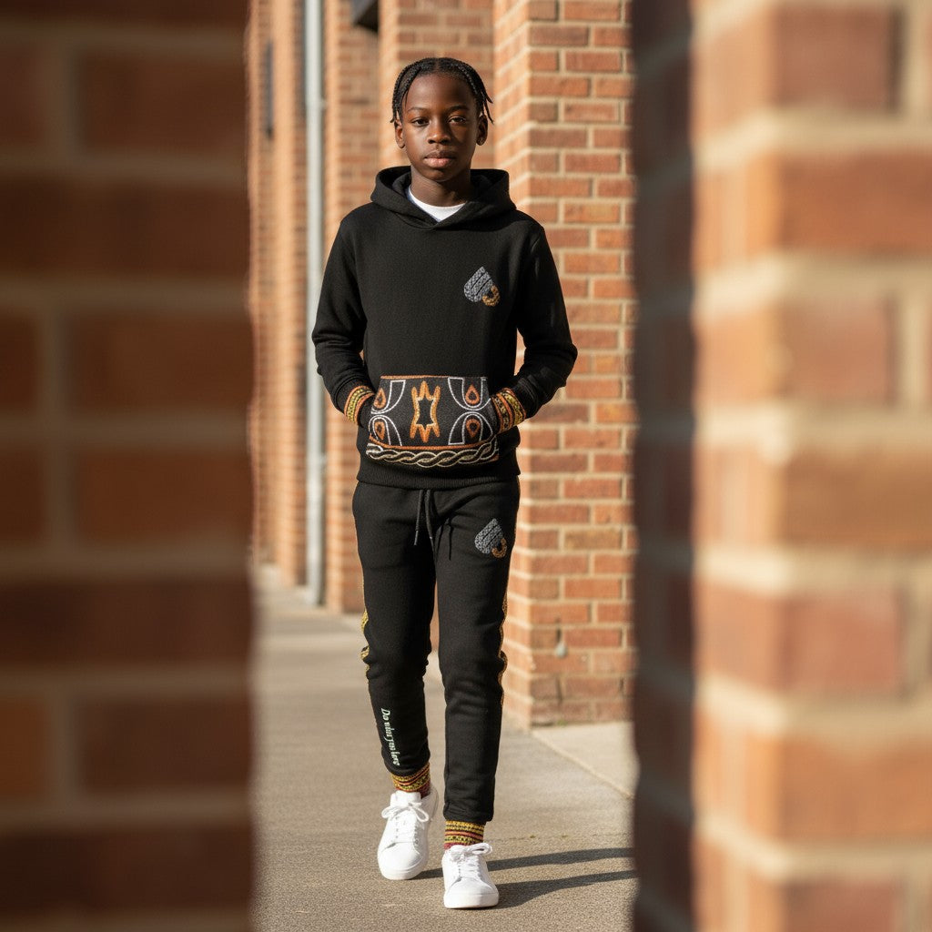 Fashion Tracksuit Toghu Kids African Design Unisex Jogger set.