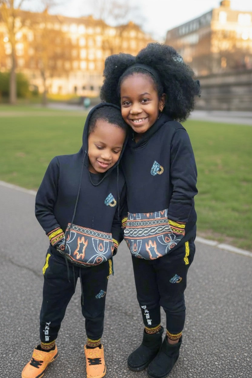Fashion Tracksuit Toghu Kids African Design Unisex Jogger set.